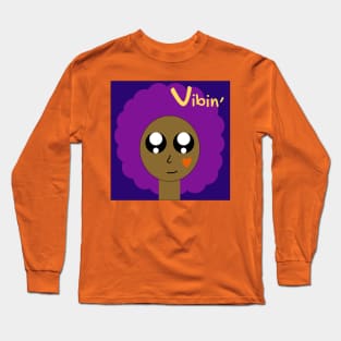 Vibin' in purple Long Sleeve T-Shirt